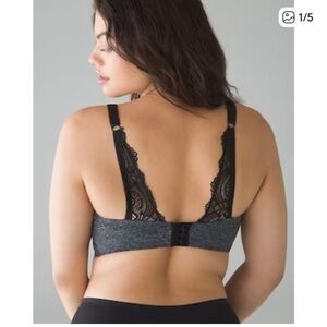 Soma 38C Enbliss Luxe Wireless Lace J Hook Gray Black